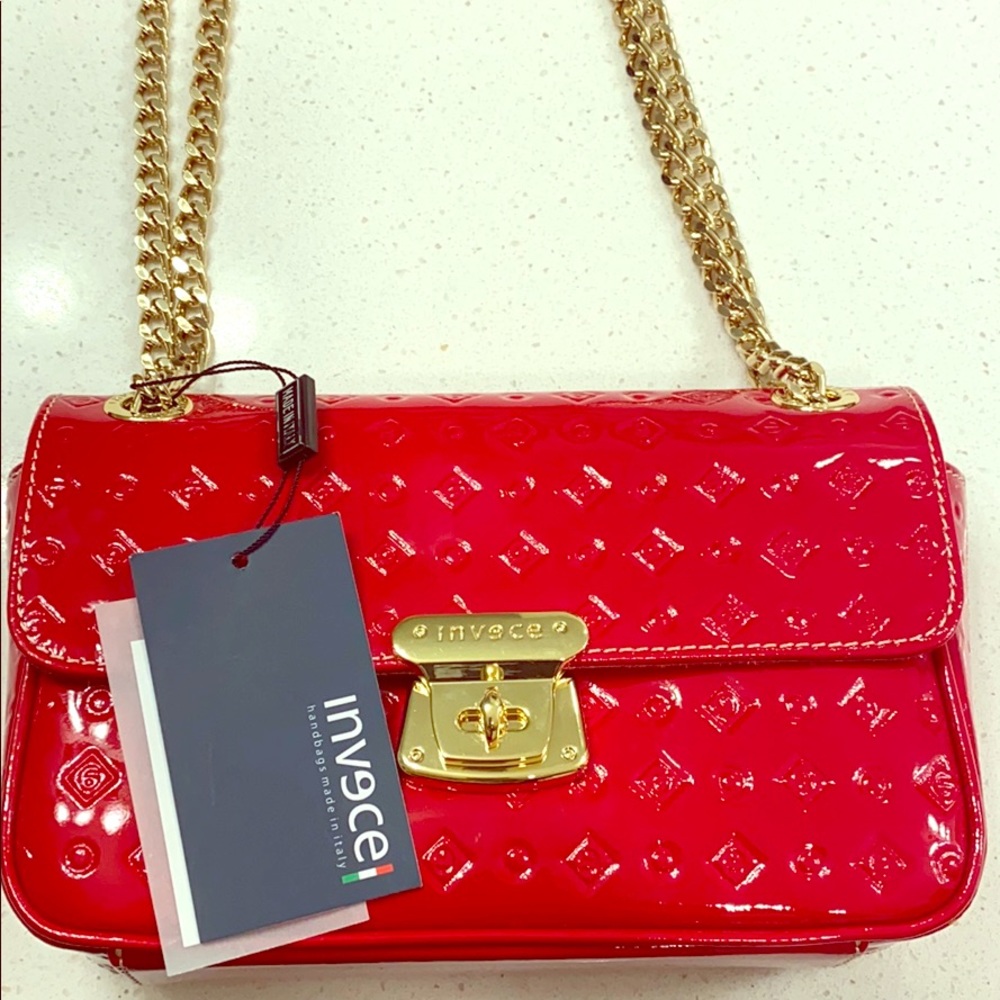 Invece Italy red leather purse ❤️